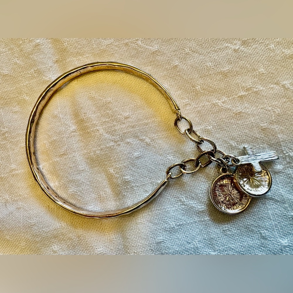 Silver Charm Bangle Bracelet - Picture 3 of 6
